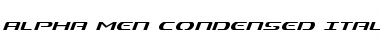 Download Alpha Men Condensed Italic Condensed Italic Font Title Preview