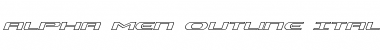 Download Alpha Men Outline Italic Outline Italic Font Title Preview