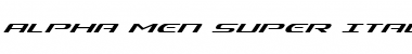 Download Alpha Men Super-Italic Italic Font Title Preview