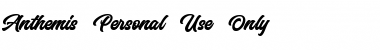 Download Anthemis Personal Use Only Regular Font Title Preview