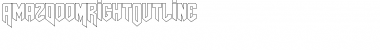 Download AmazDooMRightOutline Regular Font Title Preview