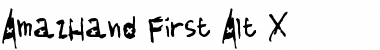 Download AmazHand_First_Alt_X Regular Font Title Preview