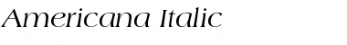 Download Americana-Italic Regular Font Title Preview