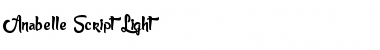 Download Anabelle Script Light Bold Font Title Preview