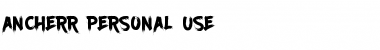Download Ancherr Personal Use Regular Font Title Preview