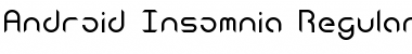 Download Android Insomnia Regular Font Title Preview