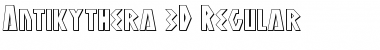 Download Antikythera 3D Regular Font Title Preview