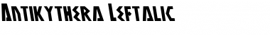 Download Antikythera Leftalic Italic Font Title Preview
