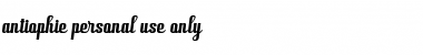 Download Antiophie  personal use only Regular Font Title Preview