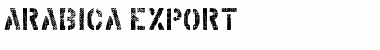 Download Arabica Export Regular Font Title Preview