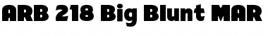 Download ARB-218 Big Blunt MAR-50 Regular Font Title Preview