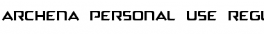 Download Archena Personal Use Regular Font Title Preview