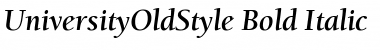 Download UniversityOldStyle Bold Italic Font