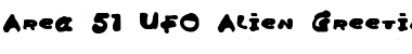 Download Area 51 UFO Alien Greeting Regular Font Title Preview