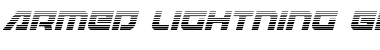 Download Armed Lightning Gradient Italic Italic Font Title Preview