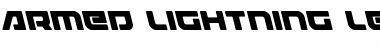 Download Armed Lightning Leftalic Italic Font Title Preview