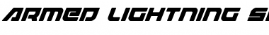 Download Armed Lightning Super-Italic Italic Font Title Preview