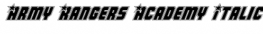 Download Army Rangers Academy Italic Italic Font Title Preview