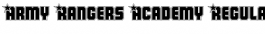 Download Army Rangers Academy Regular Font Title Preview