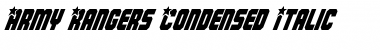 Download Army Rangers Condensed Italic Condensed Italic Font Title Preview