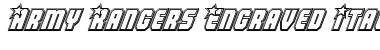 Download Army Rangers Engraved Italic Italic Font Title Preview