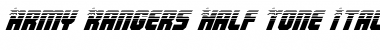 Download Army Rangers Half-Tone Italic Italic Font Title Preview