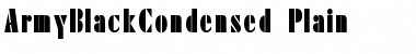 Download ArmyBlackCondensed-Plain Regular Font Title Preview