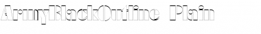 Download ArmyBlackOutline-Plain Regular Font Title Preview