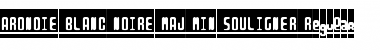 Download ARONDIE BLANC/NOIRE/MAJ MIN SOULIGNER Regular Font Title Preview