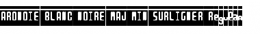 Download ARONDIE BLANC/NOIRE/MAJ MIN SURLIGNER Regular Font Title Preview