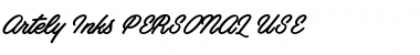 Download Artely Inks PERSONAL USE Regular Font Title Preview