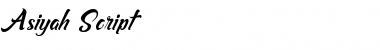 Download Asiyah Script Regular Font Title Preview