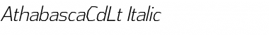 Download Athabasca Condensed Light Italic Font Title Preview