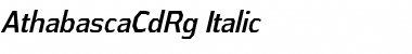 Download Athabasca Condensed Italic Font Title Preview