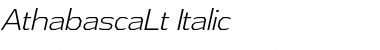Download Athabasca Light Italic Font Title Preview