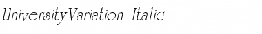 Download UniversityVariation Italic Font
