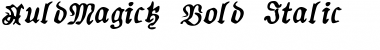 Download AuldMagick Bold Italic Font Title Preview