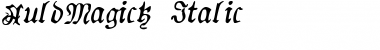 Download AuldMagick Italic Font Title Preview