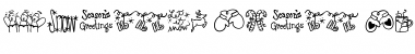 Download Austie Bost Christmas Doodles Regular Font Title Preview