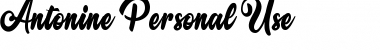 Download Antonine Personal Use Regular Font Title Preview