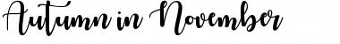 Download Autumn in November Regular Font Title Preview