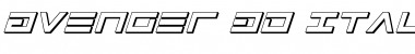 Download Avenger 3D Italic Italic Font Title Preview