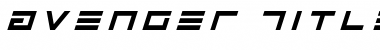 Download Avenger Title Italic Italic Font Title Preview