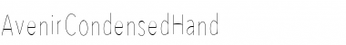 Download AvenirCondensedHand CondensedHand Font Title Preview
