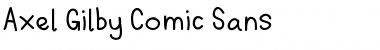 Download Axel Gilby Comic Sans Regular Font Title Preview