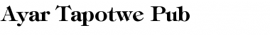 Download Ayar_Tapotwe_Pub Regular Font Title Preview