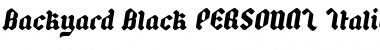 Download Backyard Black PERSONAL Font
