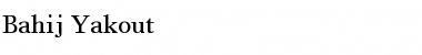 Download Bahij Yakout Regular Font Title Preview
