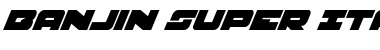 Download Banjin Super-Italic Italic Font Title Preview