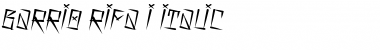 Download Barrio Rifa I Italic Font Title Preview